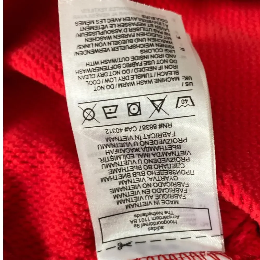 ADIDAS BASEBALL Long Sleeve Red Gray Athletic Top Men Large